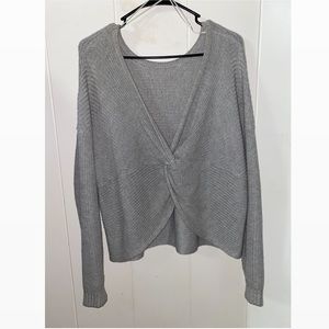 Hollister Reversible Twist Grey Sweater